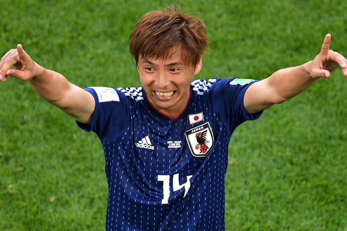 今大会初ゴールを決めた乾貴士(Photo by Getty Images)