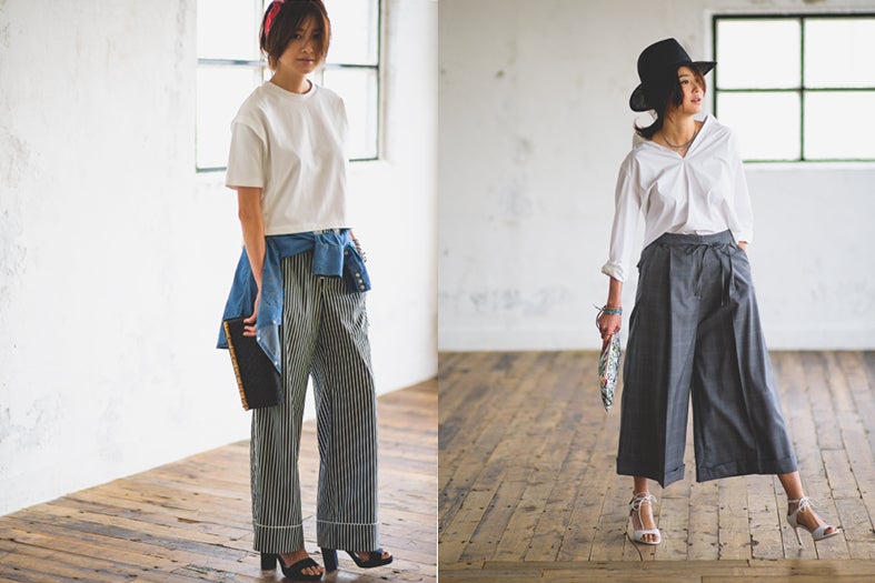 ブーム継続中の“ワイドパンツ”で一歩先のおしゃれ