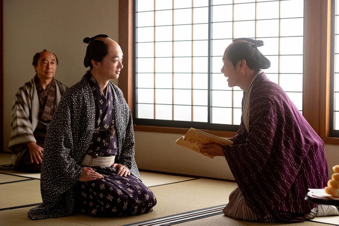 染谷将太、益子卓郎「べらぼう~蔦重栄華乃夢噺~」(C)NHK