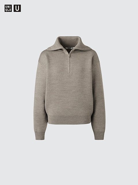 ユニクロ ダブルフェイスハーフジップセーター ユニクロのダブルフェイスハーフジップセーター