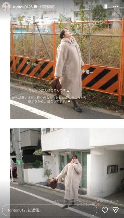 トリンドル玲奈公式Instagramストーリーズより