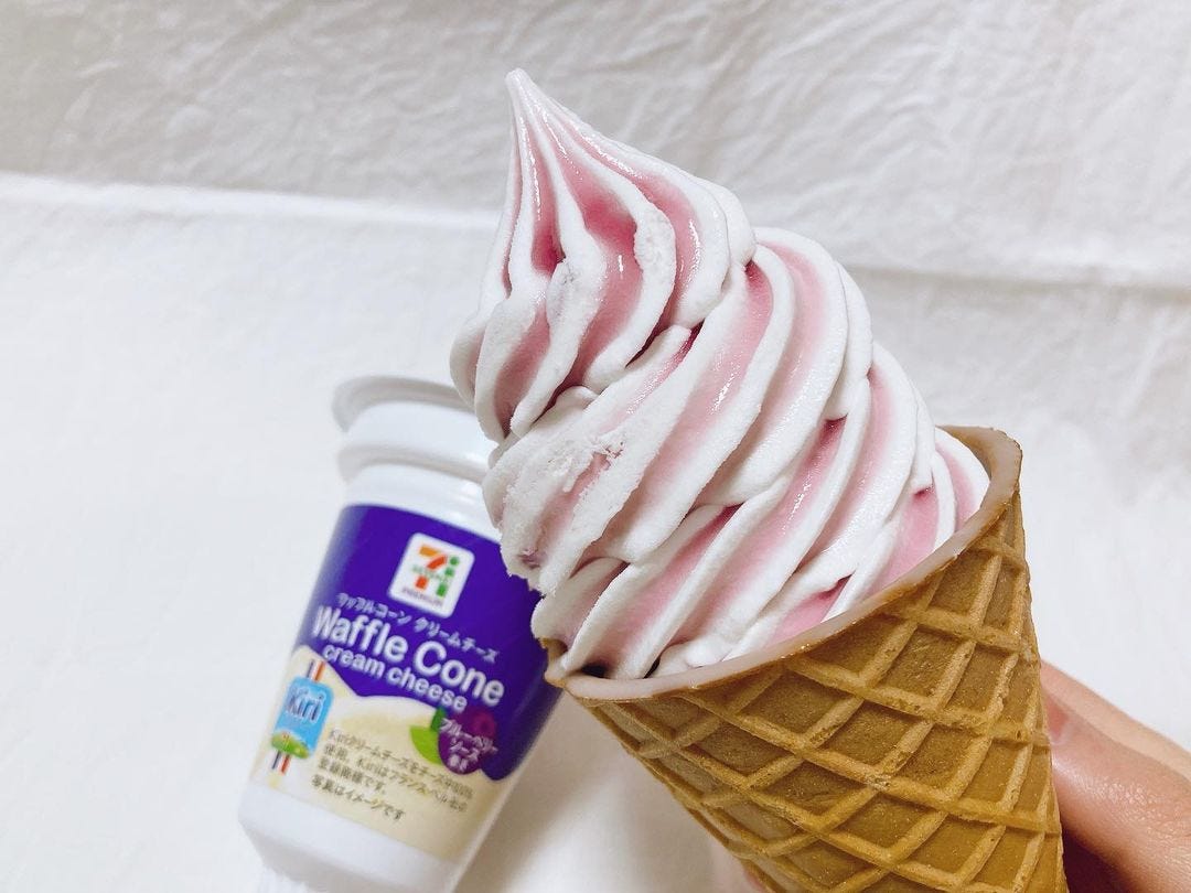 ワッフルコーンクリームチーズの画像