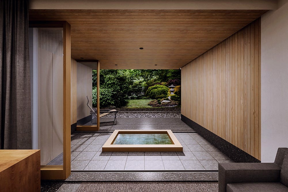 “現代アートの島”香川・直島に本格旅館「ろ霞」2022年開業、露天風呂付き客室に滞在