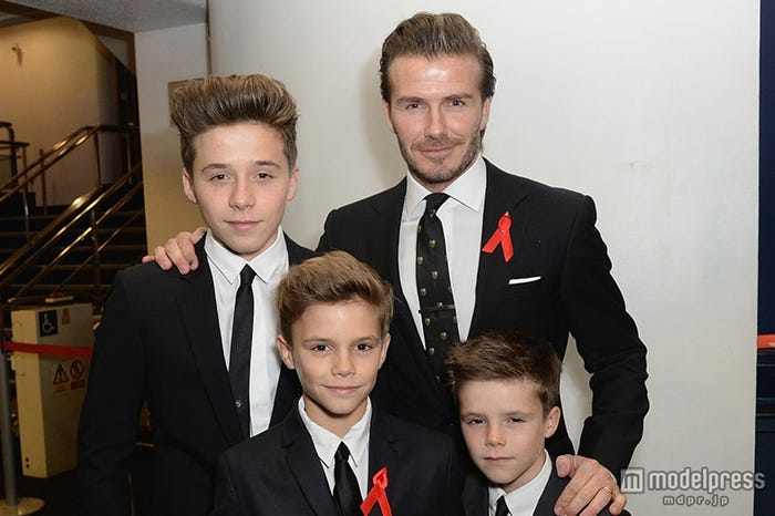 イケメン揃いの3兄弟(左から)ブルックリン、ロメオ、デヴィッド、クルス/photo:Getty Images