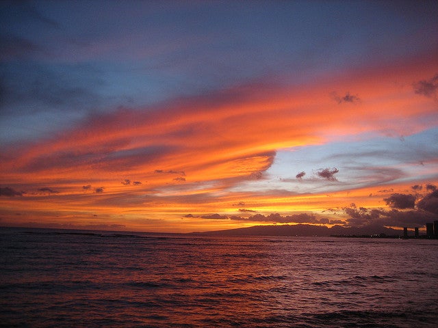 ワイキキのサンセット／photo by Bytemarks