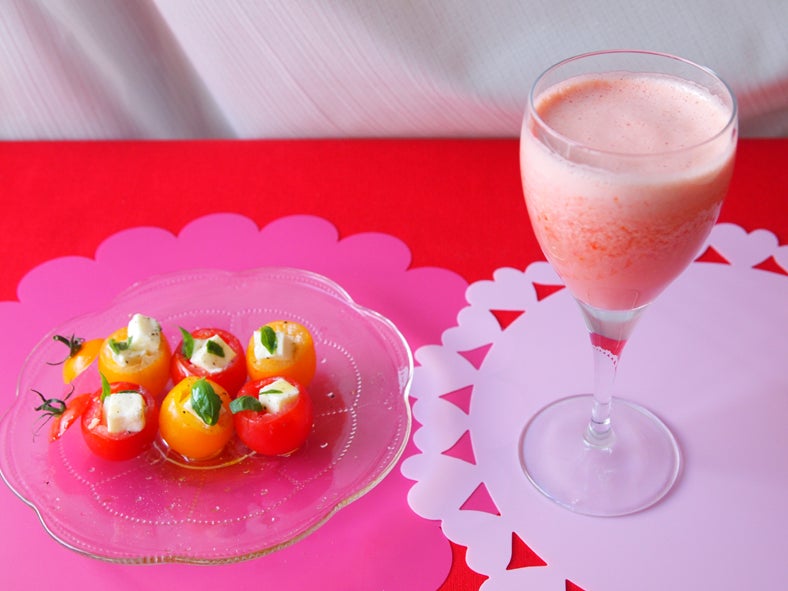 「カプレーゼ → トマトジュース」