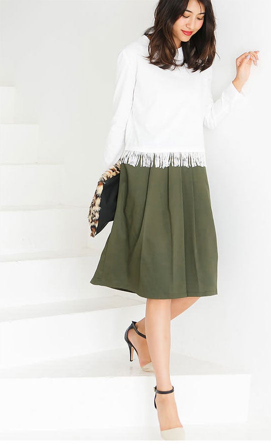 タック入シンプルフレアガウチョパンツ「神戸レタス」2,290円（税込）／画像提供：神戸レタス