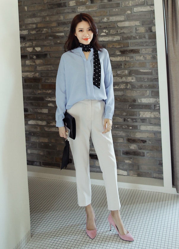 S/Sベーシッククロップドスラックスパンツ・全3色「DHOLIC」2,948円（税込）／画像提供：DHOLIC