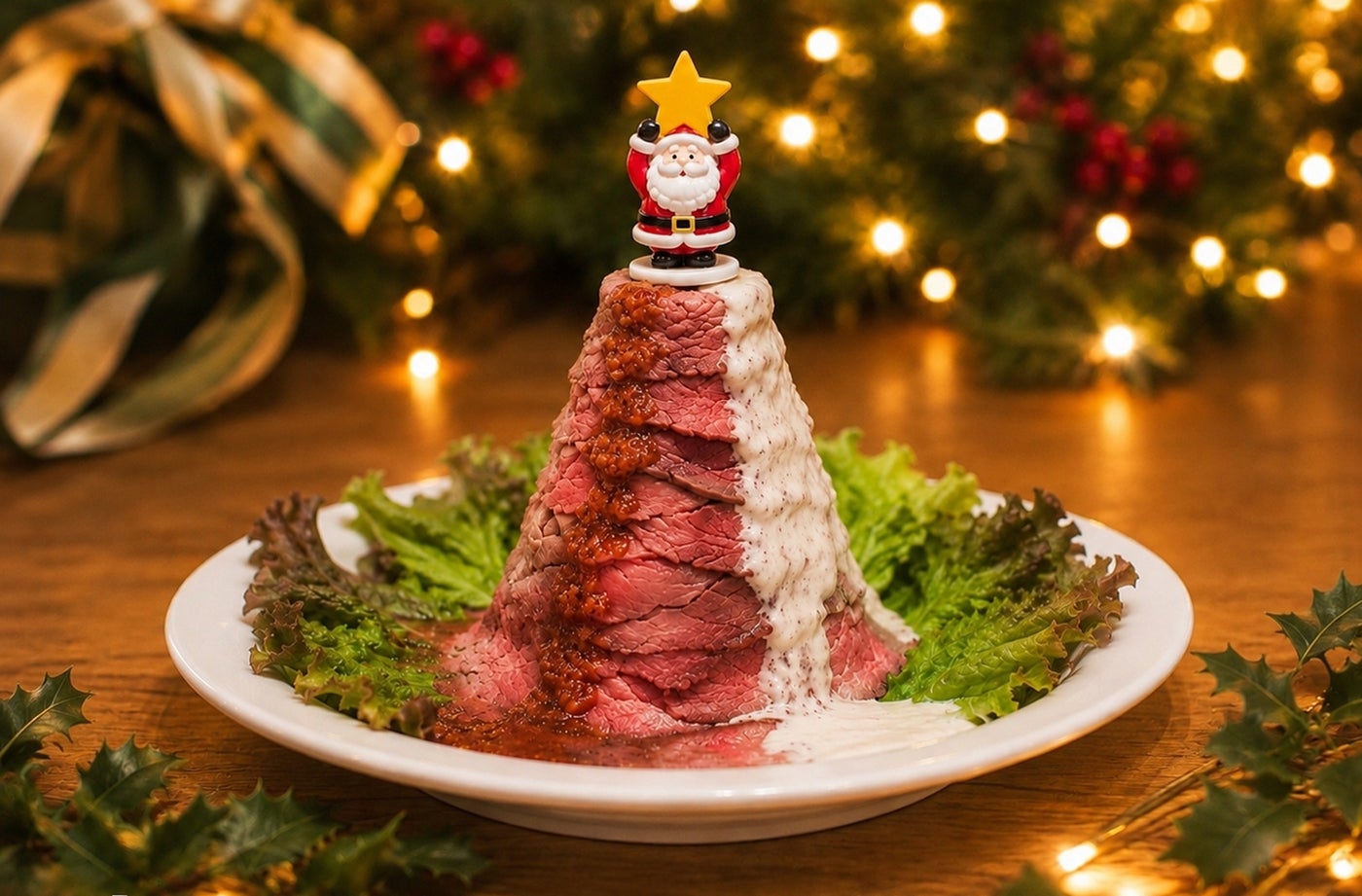 サンタさんのX’masローストビーフツリー(提供画像)