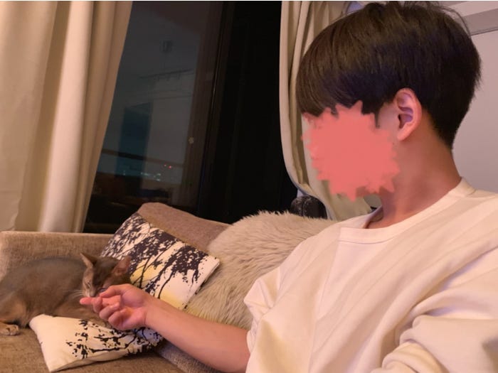 桃の愛猫と新恋人/桃オフィシャルブログ(Ameba)より