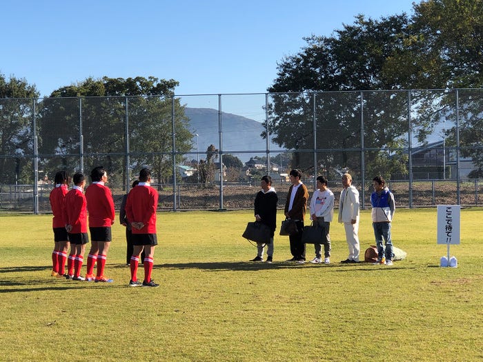 遠藤章造、田中直樹、月亭方正、松本人志、浜田雅功/「絶対に笑ってはいけない青春ハイスクール24時!」(C)日本テレビ