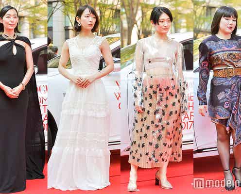 木村多江、吉岡里帆、コムアイ、ブルゾンちえみ…豪華ドレスで美の競演<VOGUE JAPAN WOMEN OF THE YEAR 2017>