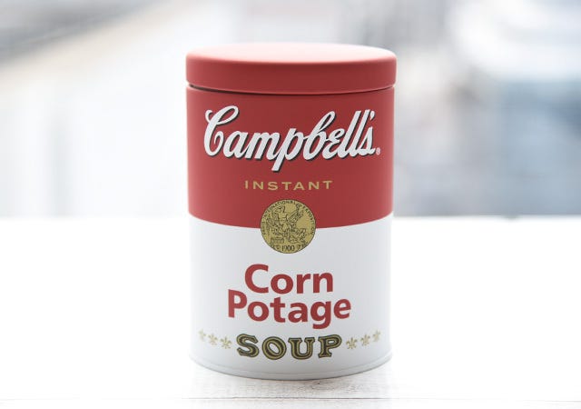 カルディ　キャンベル　キャニスター缶　コーンポタージュ