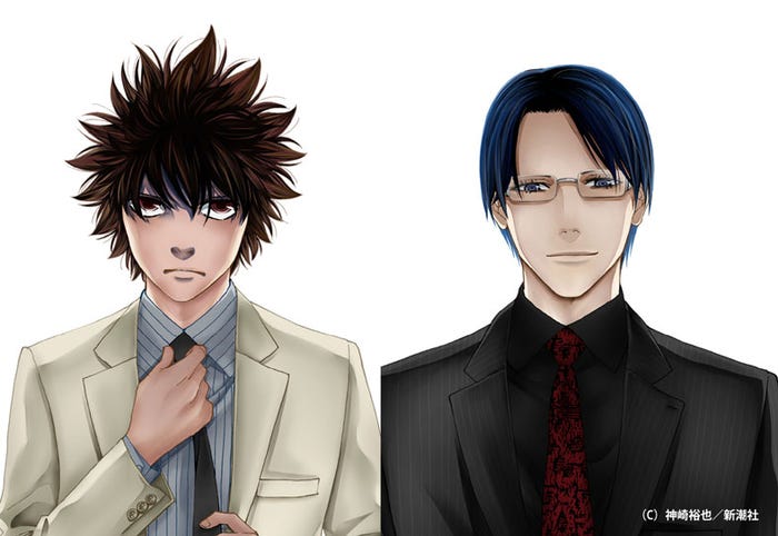 生田斗真が演じる龍崎イクオ(左)、小栗旬が演じる段野竜哉(右)/(C)神崎裕也/新潮社