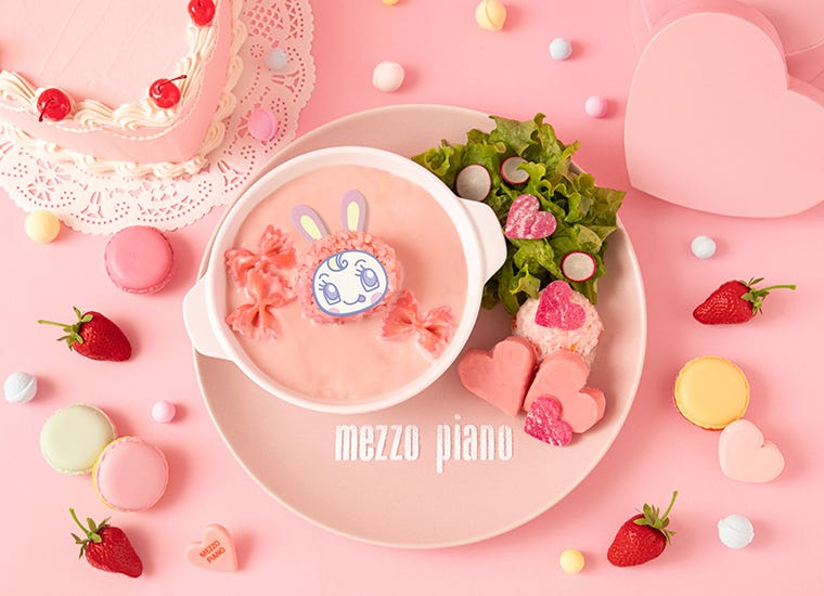 メゾピアノ35周年記念「mezzo piano 35th Anniversary Cafe」新宿で初開催 ピンク色尽くしのメニューがキュート