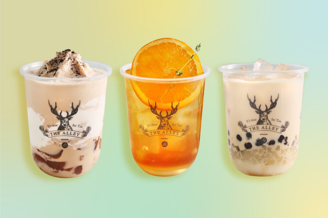 ロイヤルNo.9ティーフローズン、白桃烏龍フルーツティー、三食感ミルクティー／提供画像