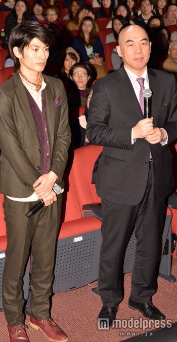 （左より）三浦春馬、百田尚樹氏