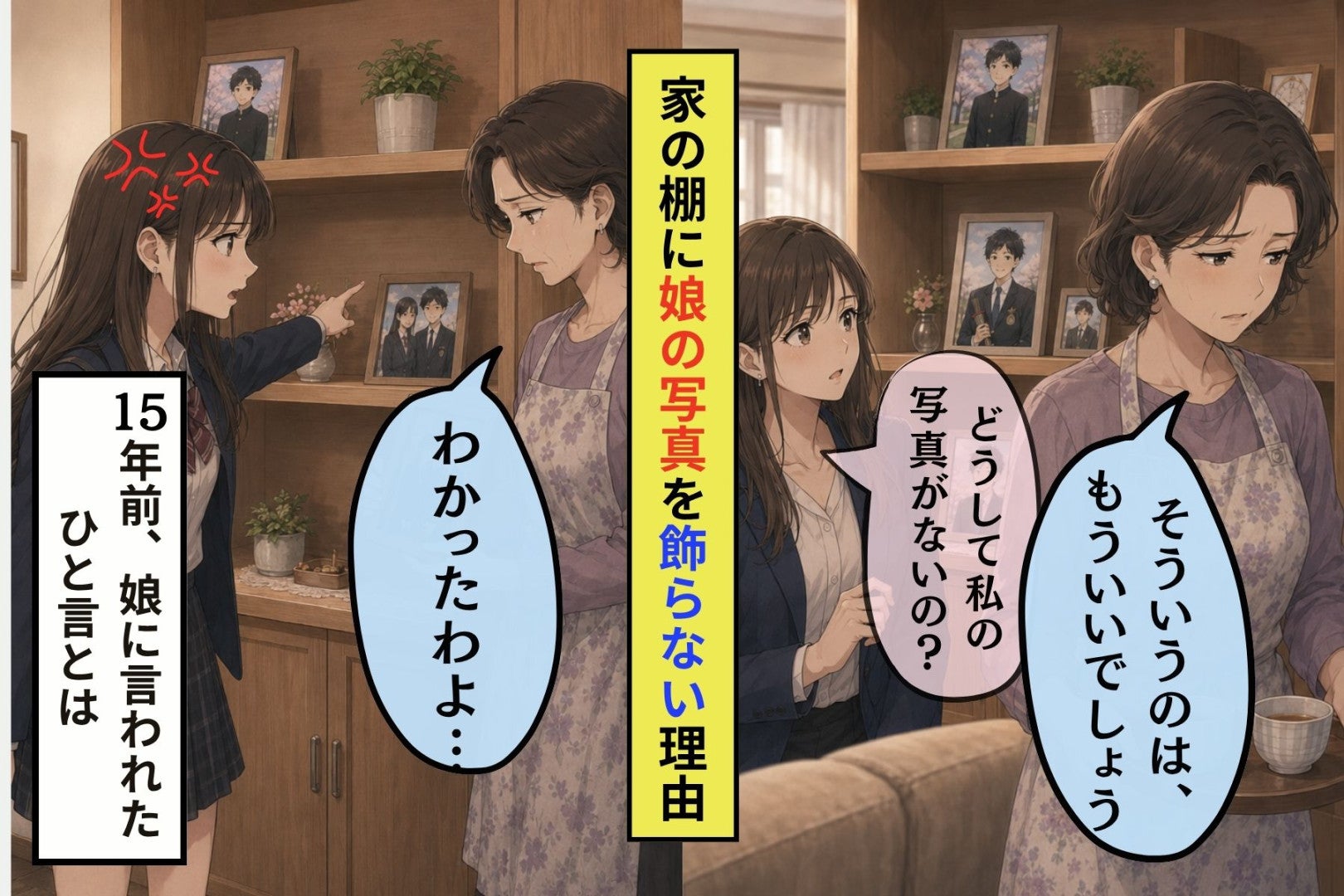 娘の写真を１５年間戻さなかった私、玄関で責任を押しつけた言葉