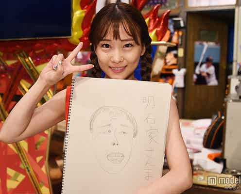 重盛さと美、さんま&中居正広の“本気”似顔絵披露<モデルプレスが「27時間テレビ」に潜入中>