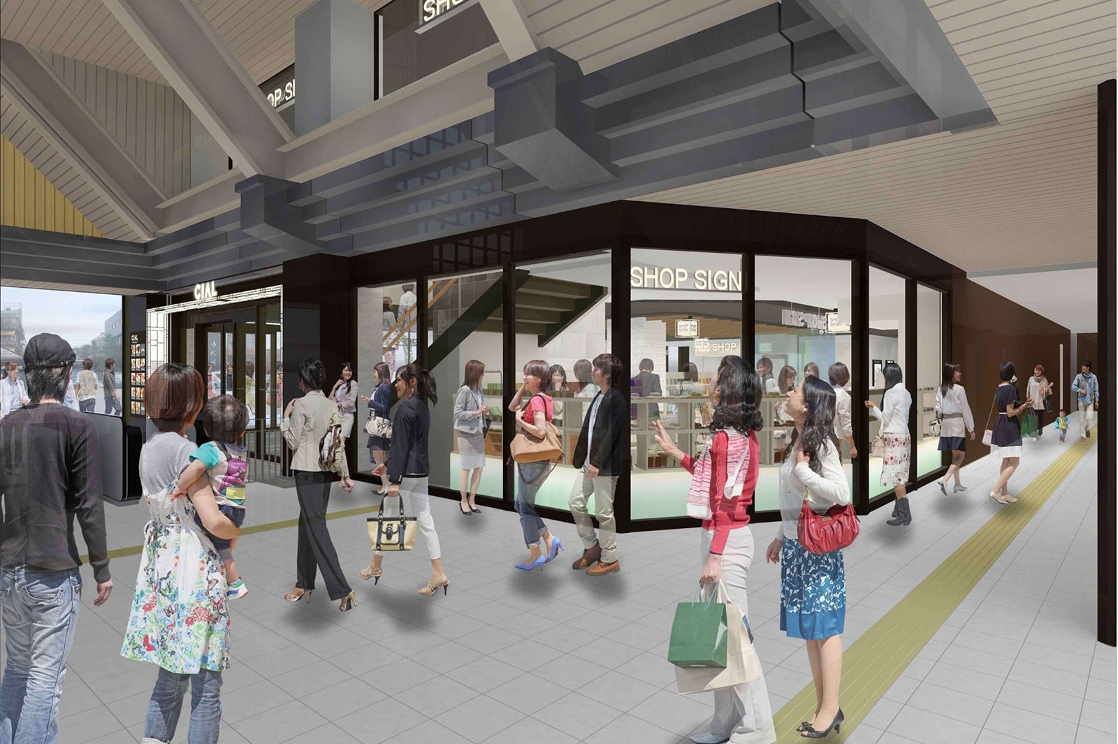 1階改札付近イメージ／画像提供：CIAL鎌倉