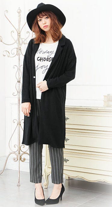 ドロップショルダー☆チェスター型ロングニットカーディガン「神戸レタス」3490円(税込)/画像提供:神戸レタス