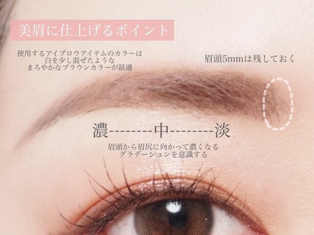 美眉に仕上げるポイント 美眉に仕上げるポイント