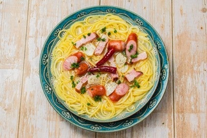 ごろごろソーセージのペペロンチーノ／提供画像
