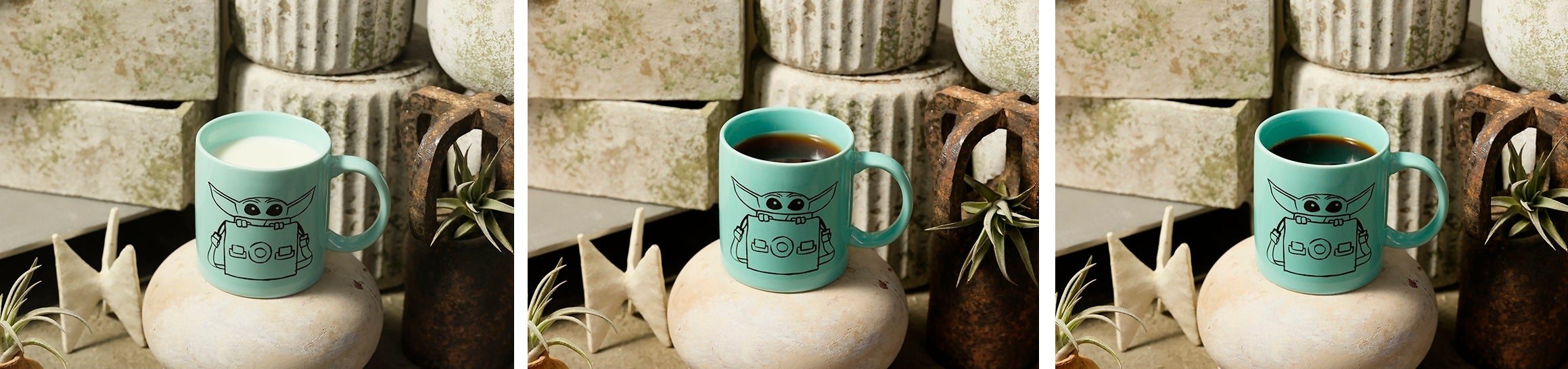 ホットミルク、ホットティー、ホットコーヒー各税込790円（C）＆ TM Lucasfilm Ltd．