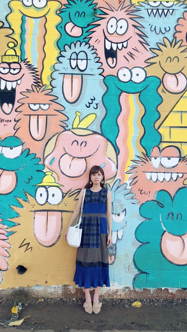 こういうの真似したくなっちゃうんですよね/堤礼実アナウンサー(提供写真)