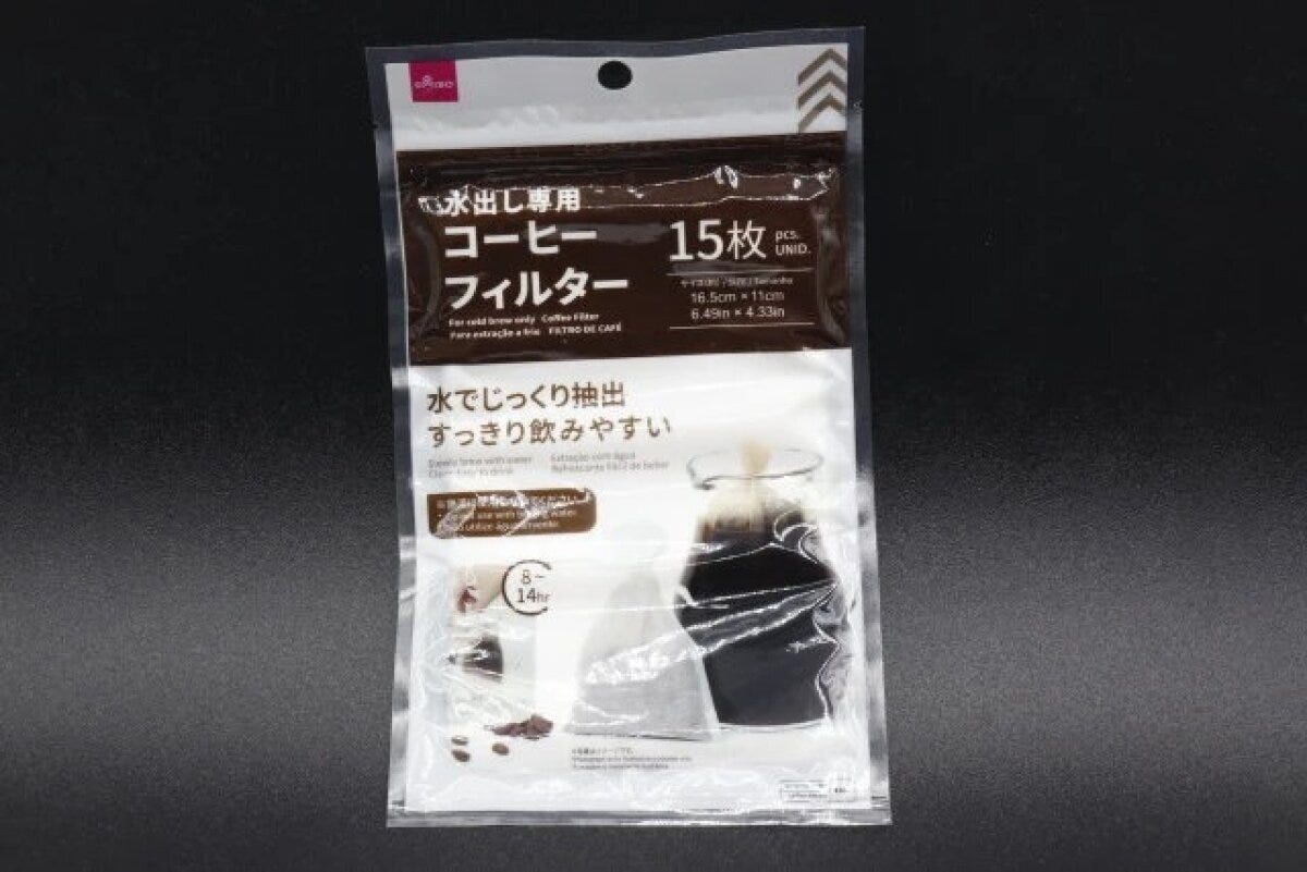 ダイソー　コーヒーフィルター（11cm×16.5cm、15枚）　パッケージ