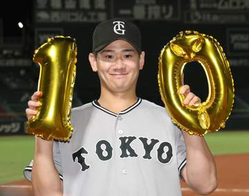 巨人快勝 連敗3で止める 先発の井上が7回無失点で自身初の10勝