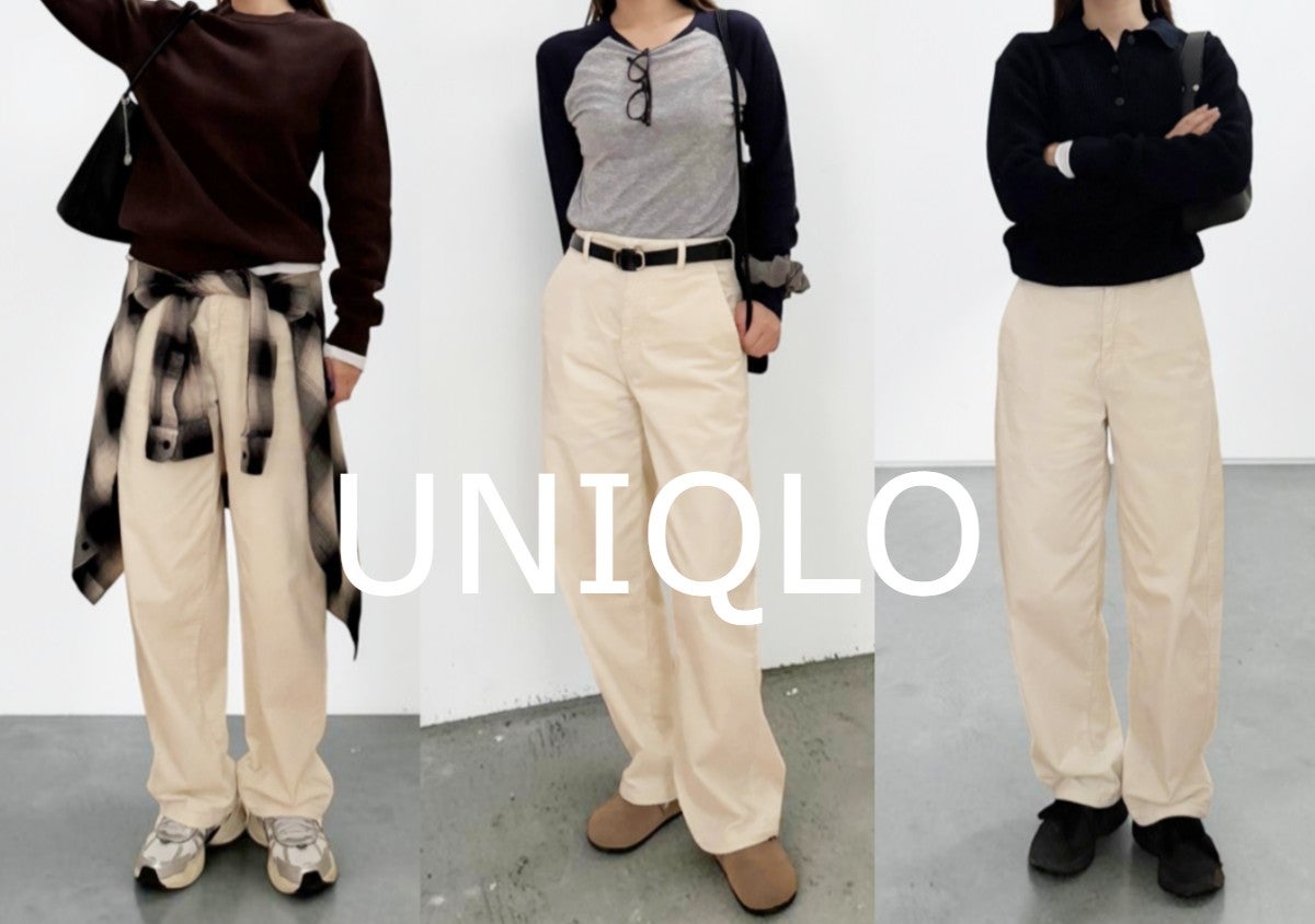 ユニクロバレルパンツでTシャツコーデも秋らしく♡いつものトップスで大人の着回し術