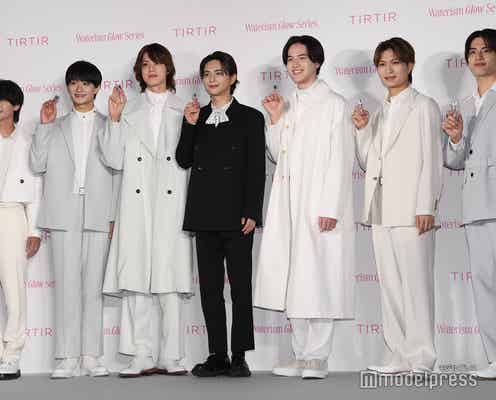 timelesz佐藤勝利&美 少年「TIRTIR」TVCM初共演 リップメイクアップ姿で色気放って登場「僕たちの美貌を添えて」
