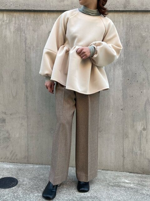 冬のきれいめワイドパンツコーデ
