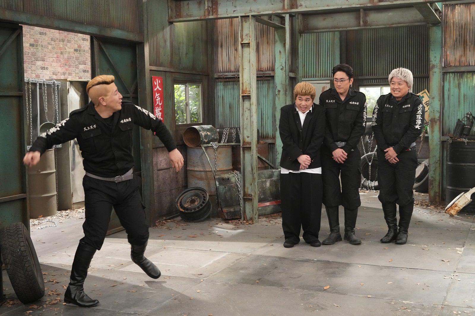 （左から）長田庄平、せいや、間宮祥太朗、松尾駿（C）フジテレビ