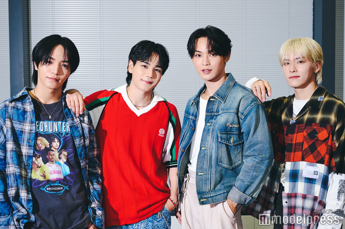 (左から)大平祥生、豆原一成、與那城奨、川西拓実(C)モデルプレス