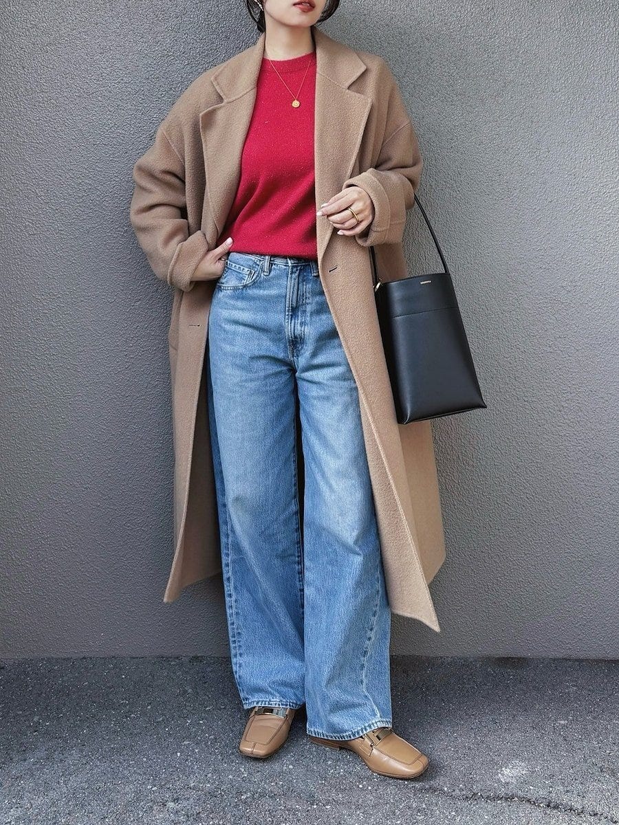 ワイドデニムコーデ1