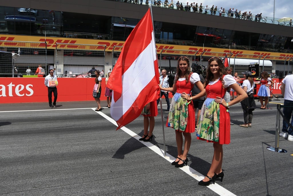 F1のグリッドガール （写真：getty images）