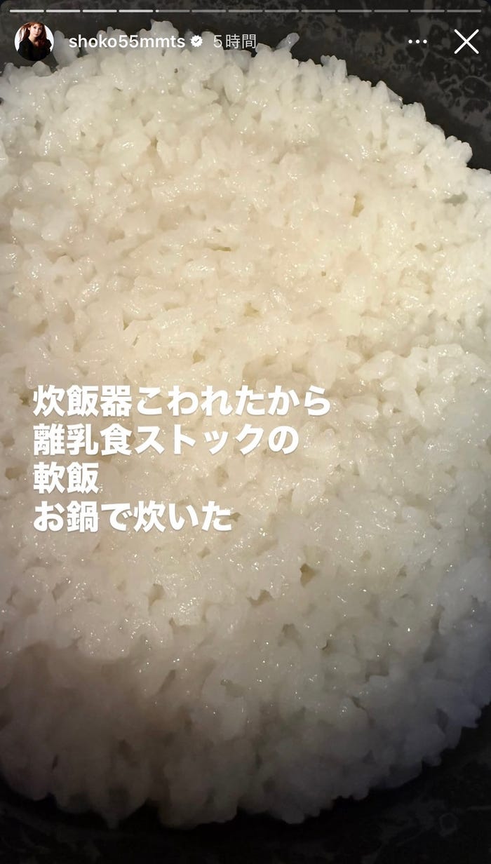 中川翔子Instagramストーリーズより
