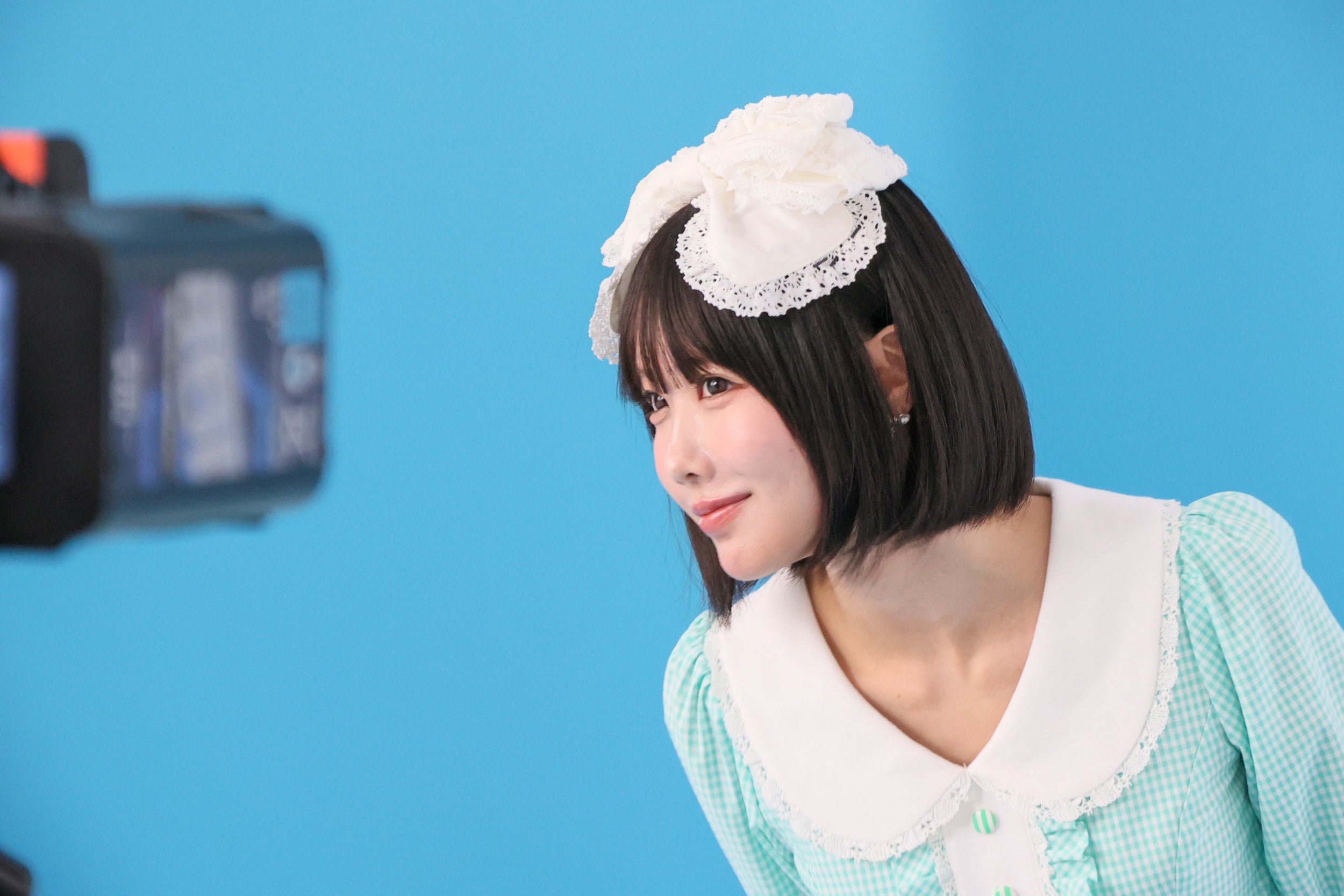 あの／マクドナルド新CM「マックに甘いの飲みにこないか キティとプリン」篇メイキング（提供写真）