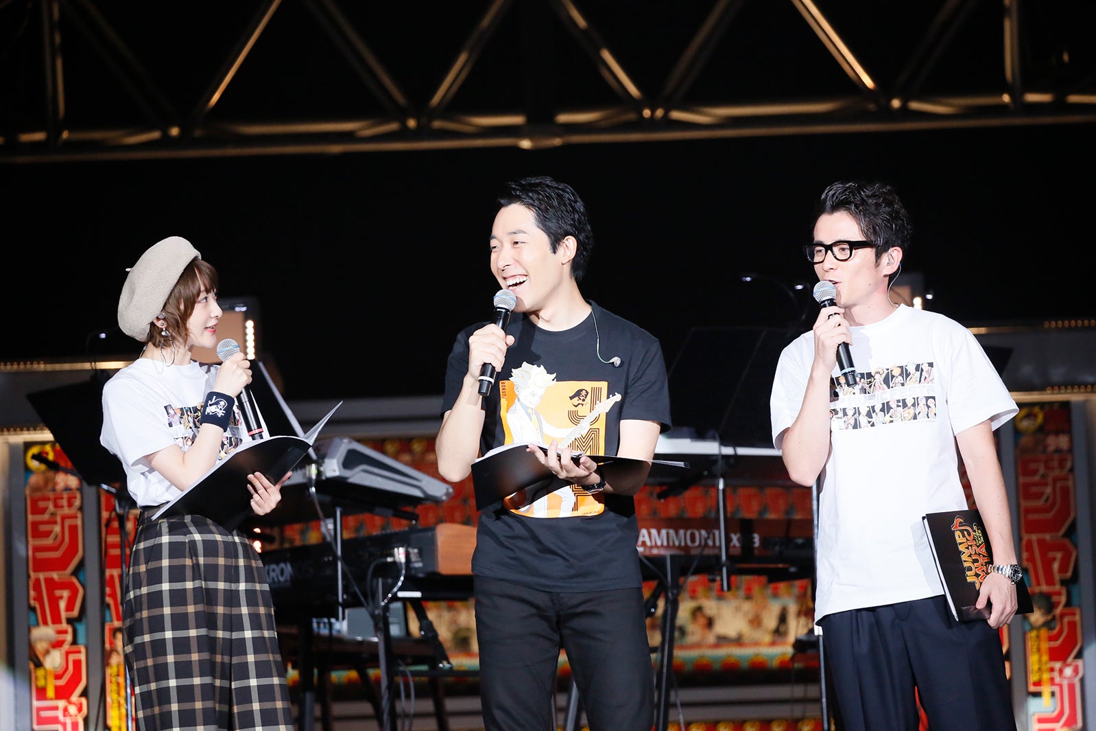 生駒里奈、中田敦彦、藤森慎吾（C）JUMP 50th Anniversary