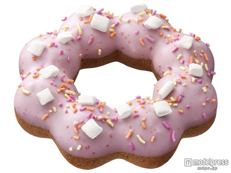 ミスタードーナツ「バレンタインドーナツ」ポン・デ・マシュマロ　ストロベリー（157円）