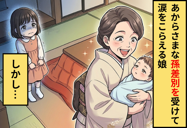 義実家に行くと義母が娘をガン無視！？しかし⇒夫が“義母にかけた一声”で、突然焦りだし！？