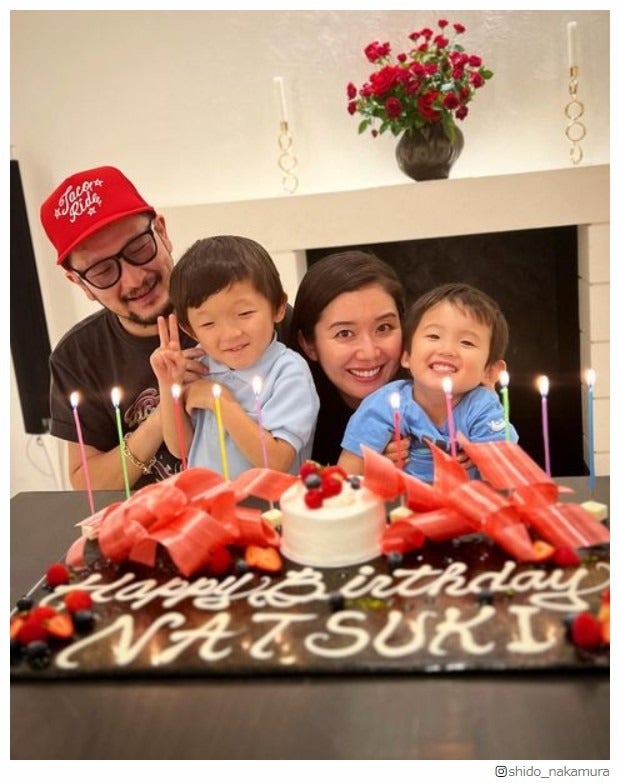 中村獅童の家族ショット／中村獅童公式Instagramより