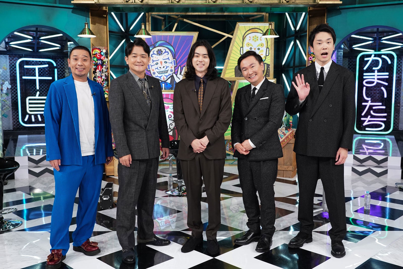 （左から）大悟、ノブ、菅田将暉、山内健司、濱家隆一 （C）日本テレビ