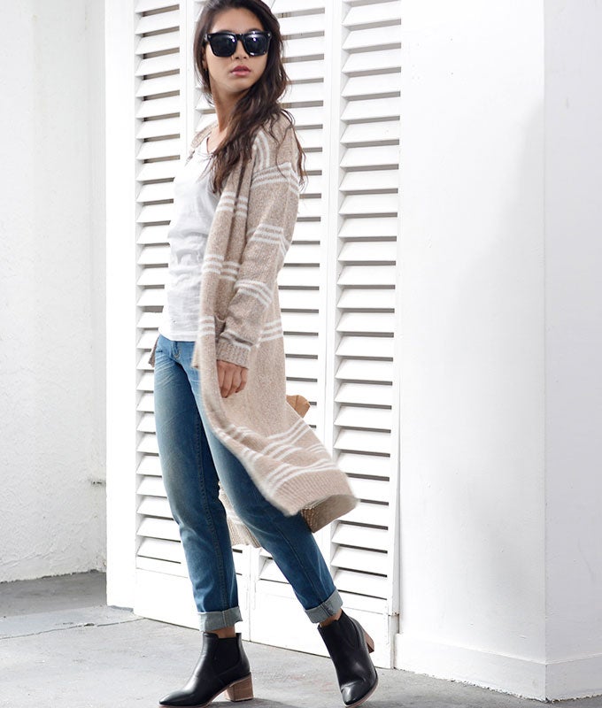 ボヘミアンボーダーニットカーディガン「coca」3,990円（税込）／画像提供：coca