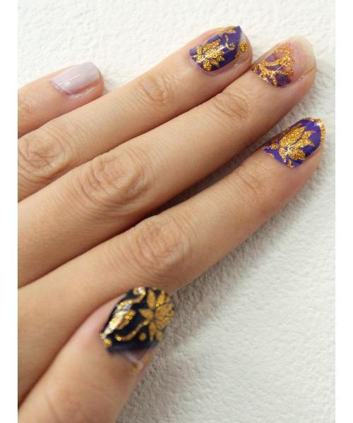 ETHNICネイルシールDECOtte(デコッテネイル)ラメ入りNail