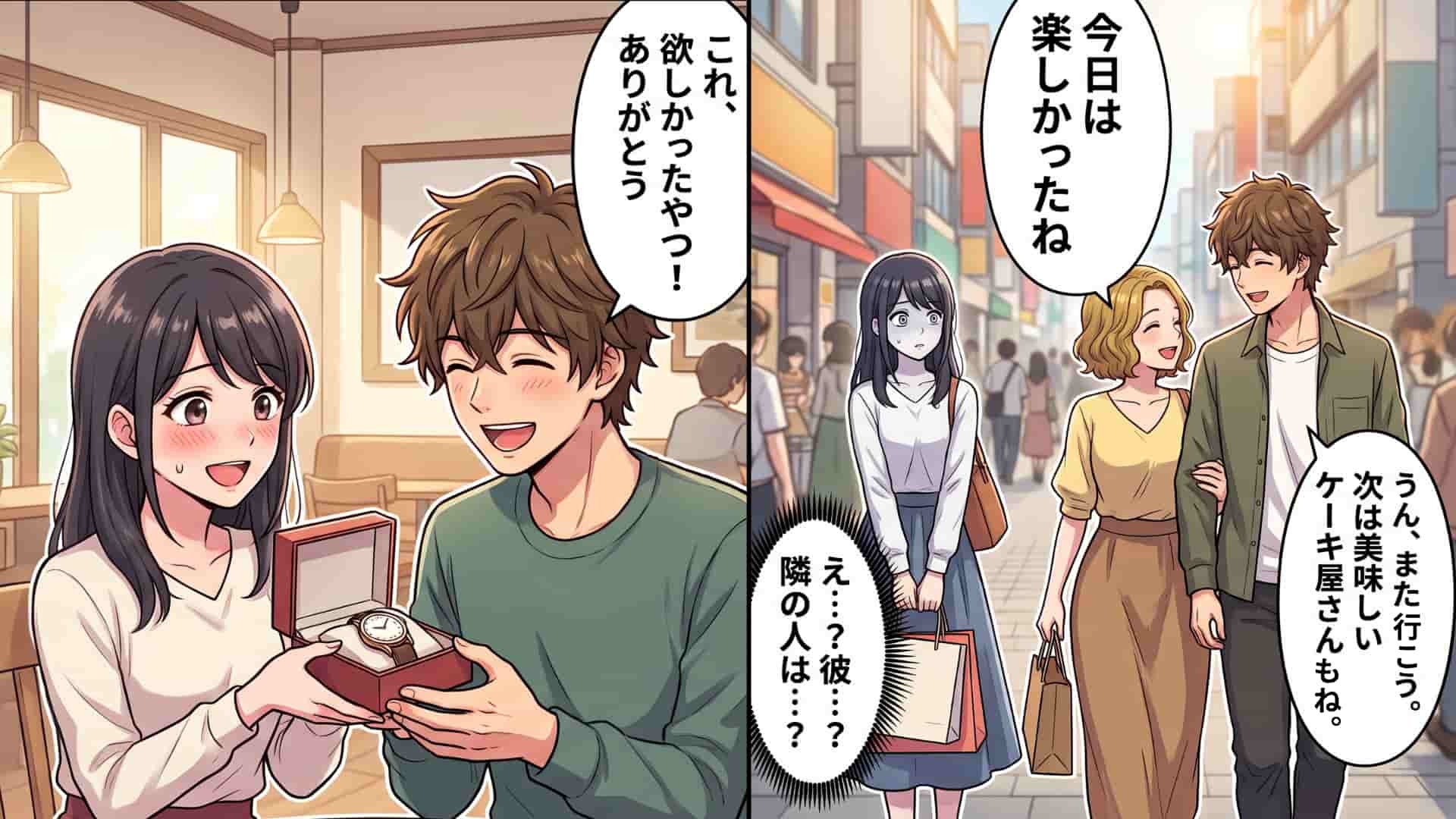 【修羅場】「こいつはただの元カノ」大好きな彼氏に貢ぐ日々。ある日、別の女性と歩く彼に遭遇して…彼氏の衝撃言葉に激怒！？