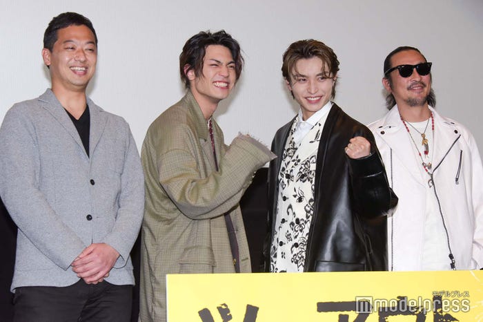 藤澤浩和監督、板垣瑞生、阿部顕嵐、新羅慎二(C)モデルプレス