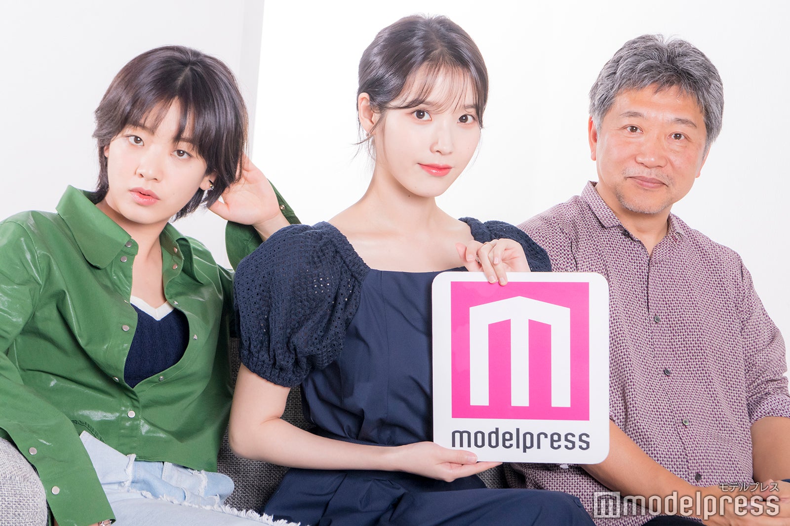 イ・ジュヨン、イ・ジウン、是枝裕和監督 （C）モデルプレス